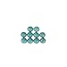 Linsoir Beads Adorable Blue Synthetic Turquoise Stone Cabochons December Power Stone Jewelry Round Flat-Back Design No Hole Dia=6mm Pack of 10