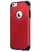 ULAK Slim Protective Case for iPhone 6 Plus, iPhone 6S Plus Hybrid Soft Silicone Hard Back Cover Anti Scratch Bumper Case (Red)