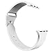 [2 Pieces] iXCC 38mm Soft Silicone Sport Style Apple Watch Band Series 1 Series 2 Men Women Wrist Bands Strap Replacement - White