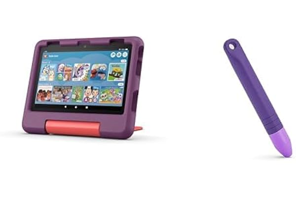 Amazon Fire HD 8 Kids tablet Stylus Bundle â€” Bundle includes Amazon Fire HD 8 Kids tablet, 32GB, Grape & Purple Stylus