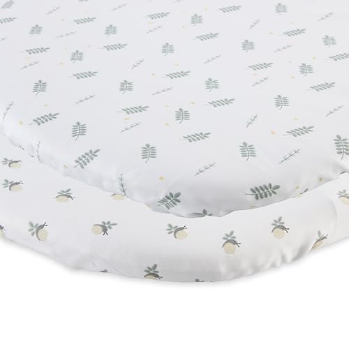 Chicco Baby Hug Crib Bamboo Sheets (2 Pack), Hypoallergenic, Thermoregulating, Eco-Friendly, Suitable for Sensitive Skin, Greenery, 09101124350990