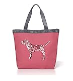 Victoria's Secret Bling Sequin Dog Zip Top Tote (Soft Begonia Pink)