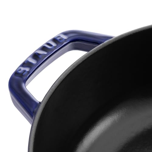 Staub 40511 HS-476-P2 0 with Chistera Cast Iron 28 cm Dark Blue
