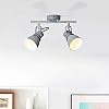 Lightbox Plafondspot 2 lampen, E14 fitting max. 25 watt van metaal, grijs beton