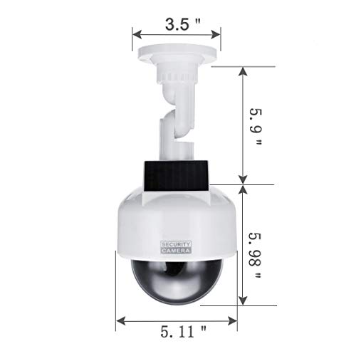 image for YSUCAU Solar Powered Dummy Fake CCTV Security Dome Camera with Flashin