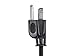 Monoprice 3ft 14AWG Right Angle Power Cord Cable w/ 3 Conductor PC Power Connector Socket (C13/5-15P) - Black