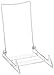 Gibson Holders 4PL-12 Gibson Display Stand/Easel with Clear Base & White Wire (Item #4Pl) - 12 Pack