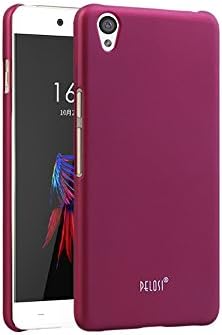 New Original Pelosi Hard Shell Slim Back Cover Case Skin &amp; Screen Protector for Oneplus X 1+ Cell Phone (Wine Red)