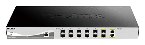 D-Link Systems 12-Port 10G Web Smart Switch Including 10 SFP+ and 2 RJ45/SFP+ Combo Ports (DXS-1210-12SC)