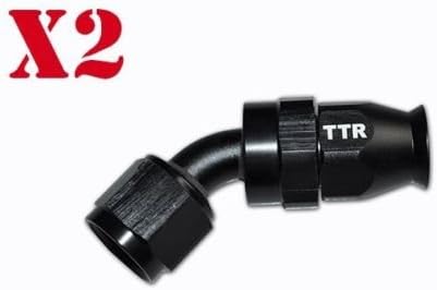 -6 AN6 PTFE Black Swivel Fittings & Stainless Steel Fuel Line Hose Kit 12ft - Image 5