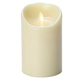 Luminara Flameless Candles Wax Candle 3.5 by 5-inch Ivory with Timer Remote Included