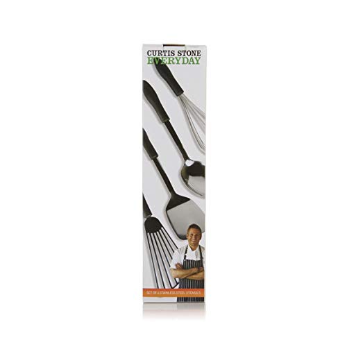 Curtis Stone Stainless Steel 4-piece Utensil Set (Certified Refurbished) - Thumbnail 2
