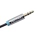 Vention A03-2 90 Degree Right Angle 3.5mm Jack Coiled AUX Audio Cable, Black