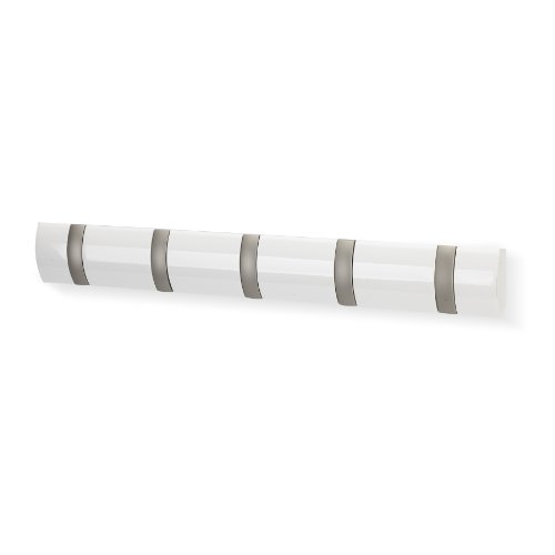 Umbra Flip Coat Rack - White/Nickel - Image 8