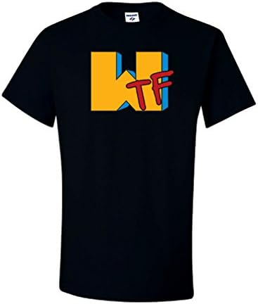 WTF Tee Shirt 100% Cotton Preshrunk Graphic T-Shirt (XLarge, Black)