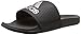 adidas Men's Adilette Comfort Slides Sandals, Core Black/Silver Metallic/Core Black, 10