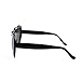 Meyison Fashion Large Women Lady Girl Oversized Heart Shaped Retro Sunglasses Cute Love Eyewear (black)