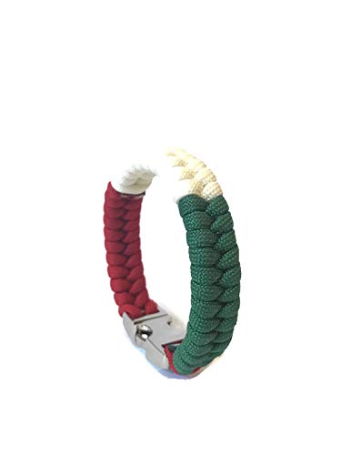 Italy Flag Mens & Women Paracord Survival Bracelet Jewelry (Size 8.0)