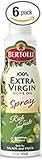 Bertolli 100% Olive Oil Spray 5oz Can (Pack of 6) Select Flavor Below (Extra Virgin)