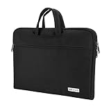 BEYLE Laptop Bag, 15.6 Inch Slim Laptop Sleeve Case Water Resistant Handbag for Women & Men, Protective Carrying Bag for MacBook Air Pro Office Workers Professional Computer, Notebook Bag, Black
