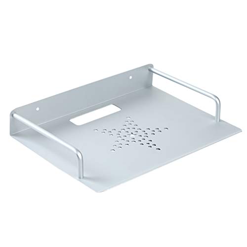 Yunzee Alumimum Alloy Wall Mount Shelf Bracket Cantilever Server Shelf Vented Shelves Rack for TV Accessories WiFi Router TV Box Set Top Box