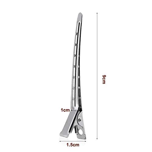 Hair Cutting Scissors Kit, Liaboe Professional 6Pcs Hairdressing Shears Set, with Hair Cutting Scissors, Thinning Shears, Hair Comb, Clips, Cleaning Cloth, Leather Bag, for Home/Salon (Sliver)