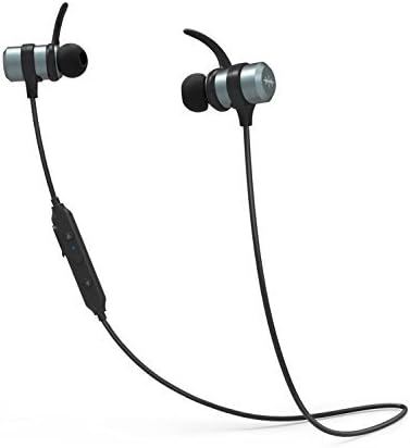 Novu Anodized Aluminum Wireless Bluetooth Headphones (10 hrs) - Earbuds / Headset Optimized for Running with Passive Noise Cancelling Built-in Microphone, Perfect as Workout Headphones (E1)