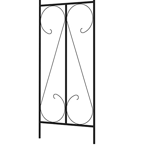 vidaXL Rosenbogen Gartenbogen Spalier Pergola Rosenspalier Torbogen Rankgitter Rankhilfe Dunkelgrün 120x38x258cm Eisen – Bild 4