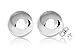 Honolulu Jewelry Company Premium Sterling Silver Polished Round Ball Stud Earrings with 5mm Backings (10mm)