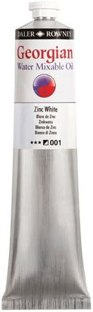 Daler-Rowney Georgian Water Mixable Oil Paint Cadmium Yellow Hue 200ml Tube - Art Paints for Canvas Paper and More - Oil Painting Supplies for Artists and Students - Artist Oil Paint for Any Skill Set