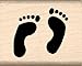 Stamps by Impression Feet, Footprints Rubber Stamp, Small (.75