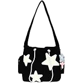 Cute Star Bag Star Purse Y2k bag Messenger Bag Crossbody Corduroy Tote Bag for Women