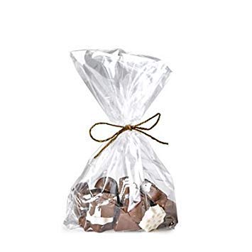 50 Lakeland Clear Gusseted Presentation Gift Bags 20 x 28cm – Great For gifting Chocolates & Cookies