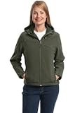 Port Authority Women's Textured Hooded Soft Shell Jacket