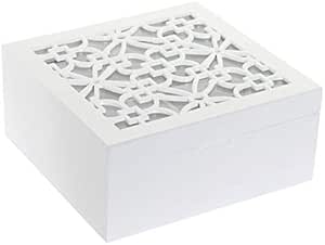 Dream Hogar Caja te infusiones Tapa Cristal azulejo Madera ...