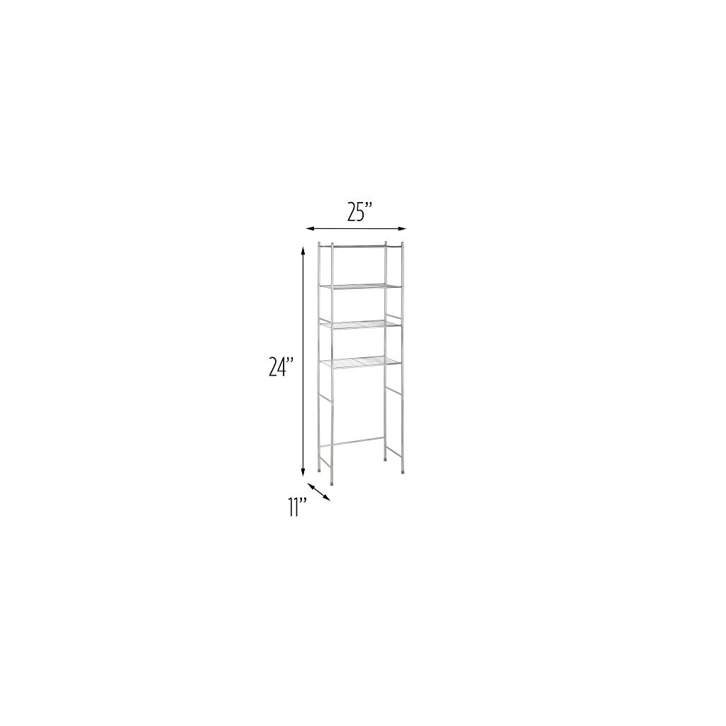 HoneyCanDo BTH05281 4Tier Metal Bathroom Shelf Space Saver, 24.02 x