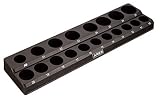 ARES 70237-19-Piece 1/2-Inch Metric Magnetic Socket Organizer - Holds 18 Sockets and 1 Socket Adapter - Keeps Your Tool Box Organized