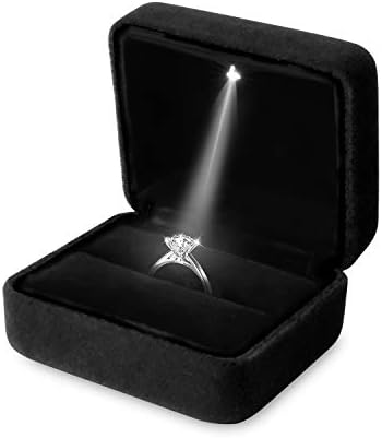 Amazon Com Lahaima Velvet Ring Box Led Light Jewelry Gift Box Engagement And Wedding Ring Box For Presentation Black Home Improvement Amazon Com Lahaima Velvet Ring Box Led Light Jewelry Gift Box Engagement And Wedding Ring Box For Presentation Black Home Improvement