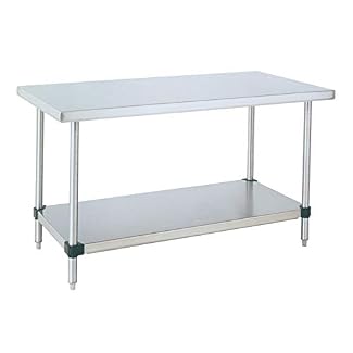 Metro WT306FS HD Super Stainless Steel 304 Standard Worktable with Bottom Shelf, 60″ Length x 30″ Width x 34″ Height