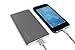 Avido World's Thinnest 4000mAh 2.1Amp Output Portable Ultra-Slim Power Bank Charger/External USB Battery Power Pack for Samsung phones and all USB-charged devices [Retail Packaging] - Silver