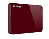 Toshiba Canvio Advance 2TB Portable External Hard Drive USB 3.0, Red (HDTC920XR3AA)