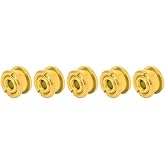 Crank Bolts, Gold Finish Chainring Bolts for Single Plate Crankset Hardware, for BMX Riders Urban Cyclists Bike Maintenance