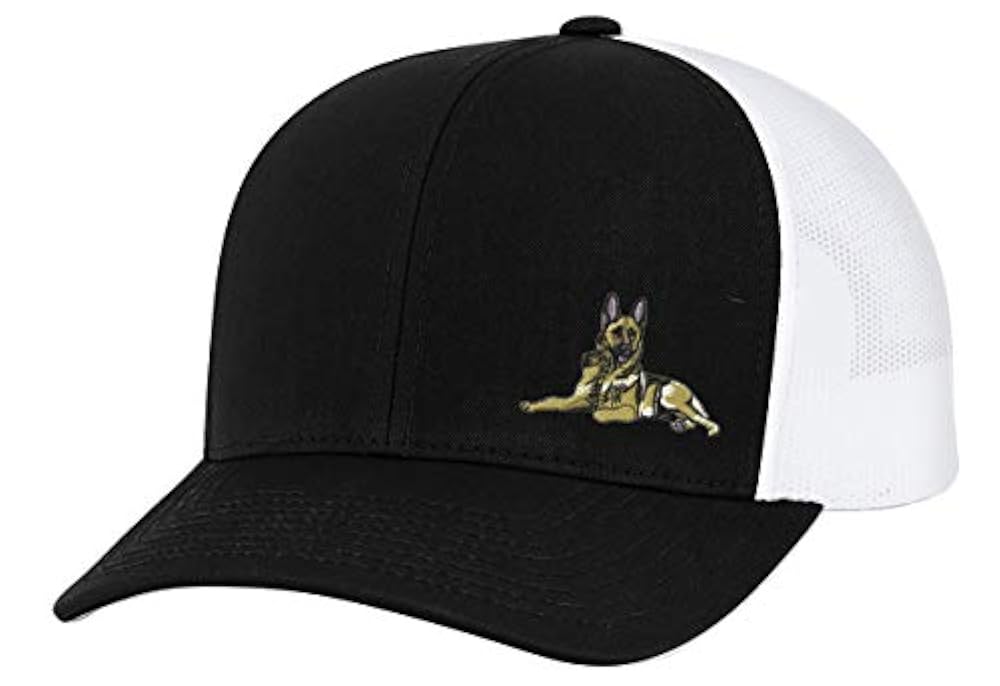 Trenz Shirt Company German Shepherd Adult Trucker Hat- Black/White