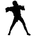 TheVinylGuru Football Wall Sticker Decal 1 - Decal Stickers and Mural for Kids Boys Girls Room and Bedroom. Sport Wall Art for Home Decor and Decoration - Football Player Silhouette Mural