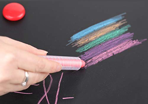 Starsouce Dustless Twistable Chalk Non-Toxic Colored Chalk 1.0mm Tip Art Tool for Whiteboard Blackboard Kids Children Drawing Writing, 6 Pack