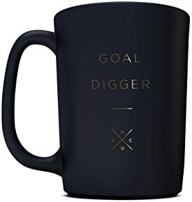 Coffee and Motivation Goal Digger Ceramic Funny Stain Resistant Coffee Mug, 15 oz.