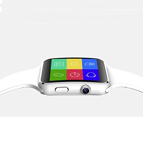 X6 BT3.0 Smart Watch Smartwatch Camera SIM For ios Android For Samsung (White)