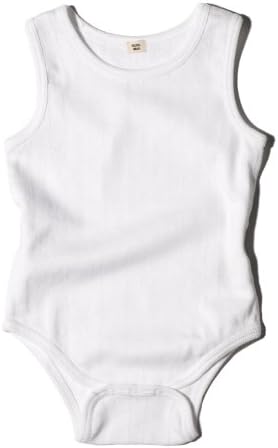 Goat Milk Pointelle Sleeveless Organic Onesie in White, 0-3M (White)