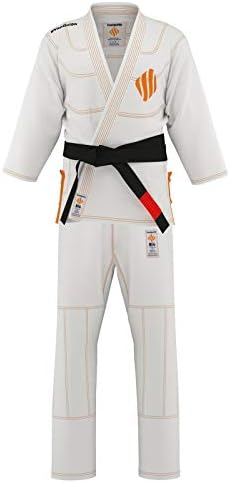 Brazilian Jiu Jitsu Suit of Hawks Eye Gear Ltd Vanquish BJJ Kimonos Pearl Weave Fabric Preshrunk BJJ Jiu Jitsu Gi with Free White Belt