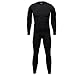 Hi-crazystore Thermal Set Winter Ski Fleece Warm Top and Bottom Men's Underwear Set